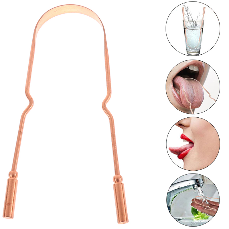 Tongue Scraper Metal - 1 adet Saf Bakır Dil Kazıyıcı