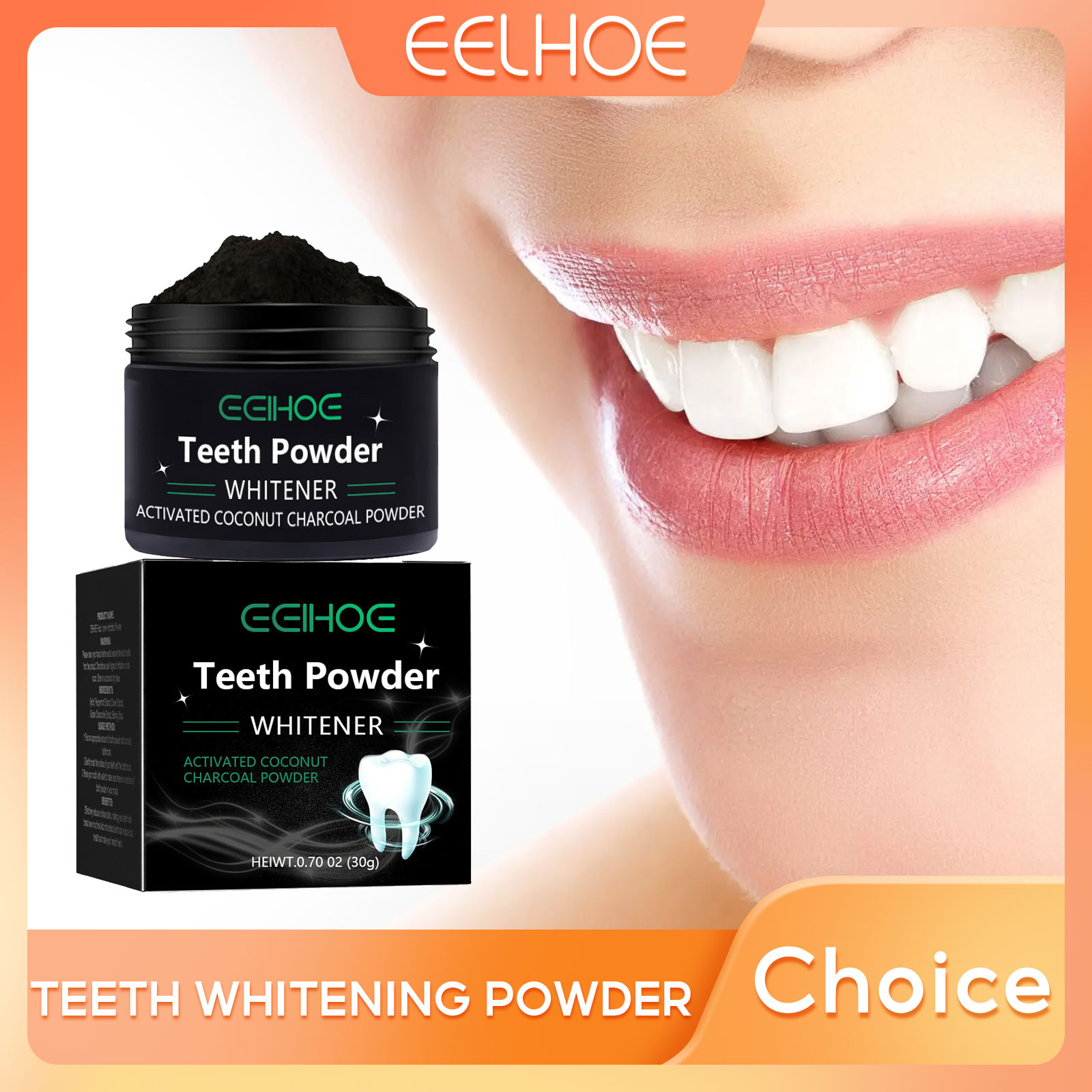 Teeth Whitening Charcoal Powder - EELHOE Diş Beyazlatma Ürünleri için Kömür