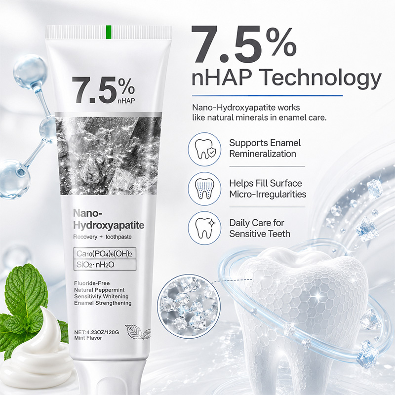 Teeth Whitening Toothpaste - 5/6 Adet %7,5 nHAP Nano Hidroksiapatit
