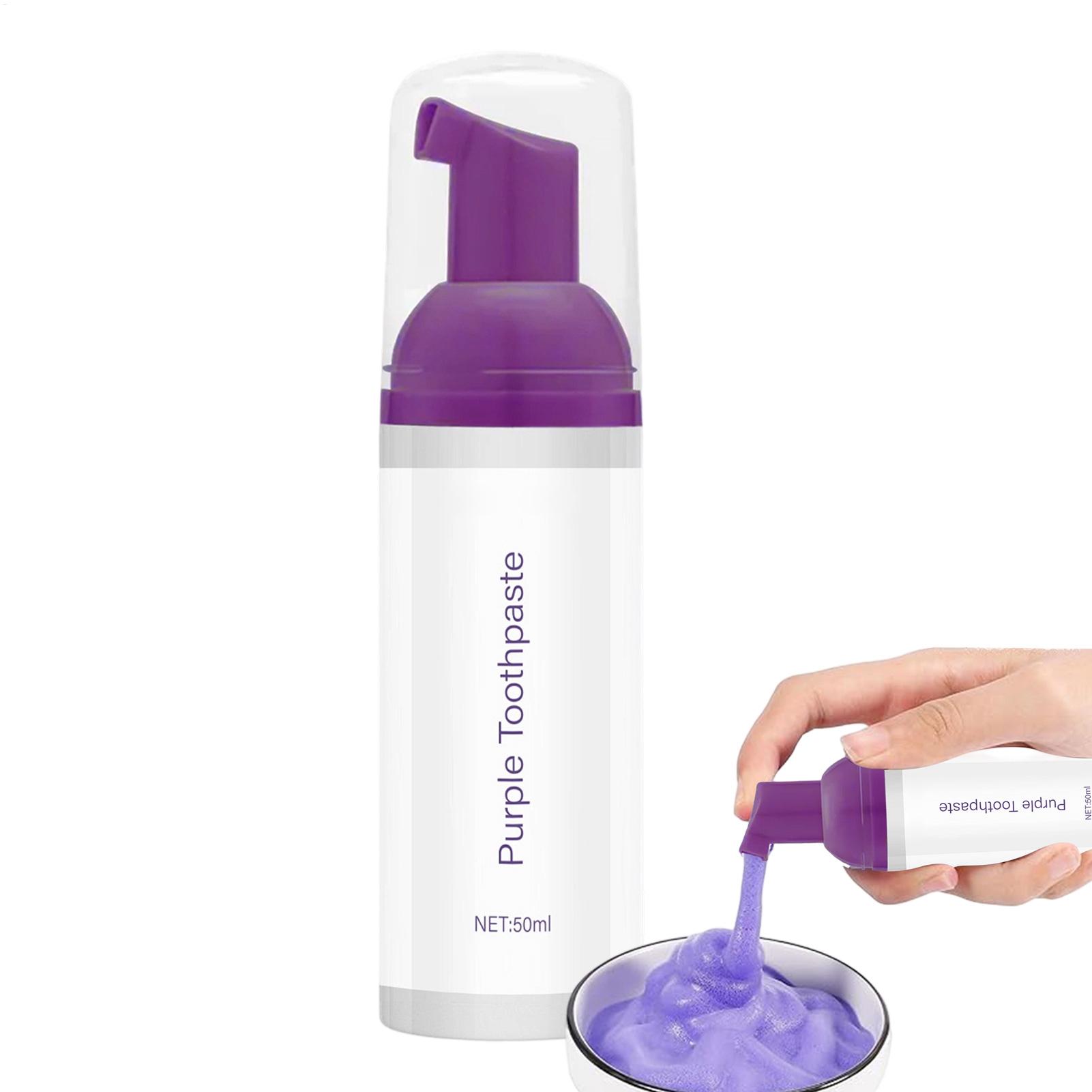 Teeth Whitening Foam Toothpaste - 50ml Mor Beyazlatıcı Diş Macunu Mor