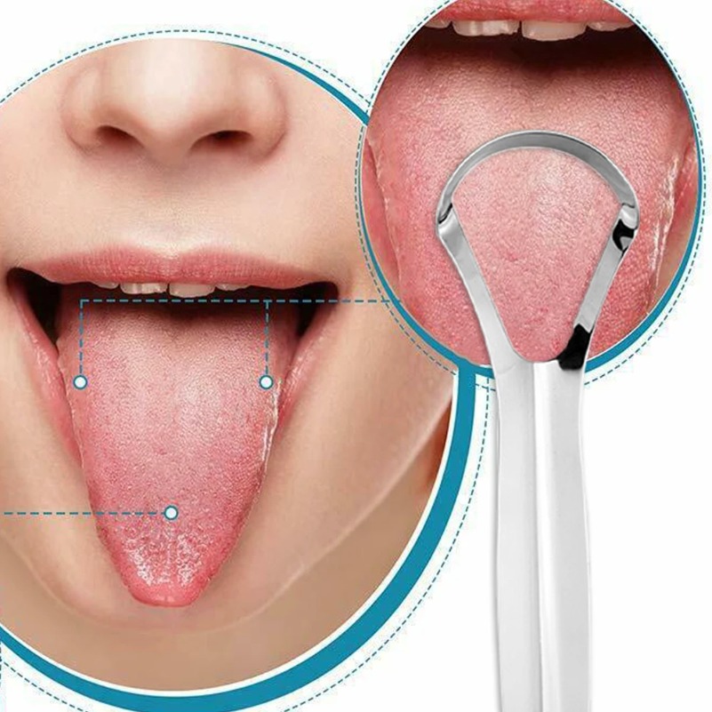 Tongue Scraper Metal - Temiz Dil Kazıyıcı Dil Sökücü Ağız