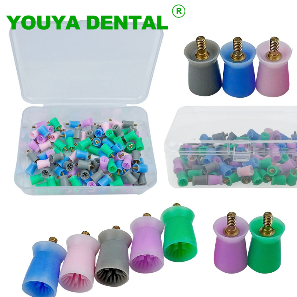 Whitening Teeth Dentist - 100 adet/kutu Diş Profilaksi Kupası Vidalı/Mandal
