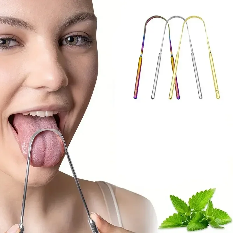 Tongue Scraper Metal - Nefes Alma Dil Kazıyıcısı Temizleme Kaplamalı