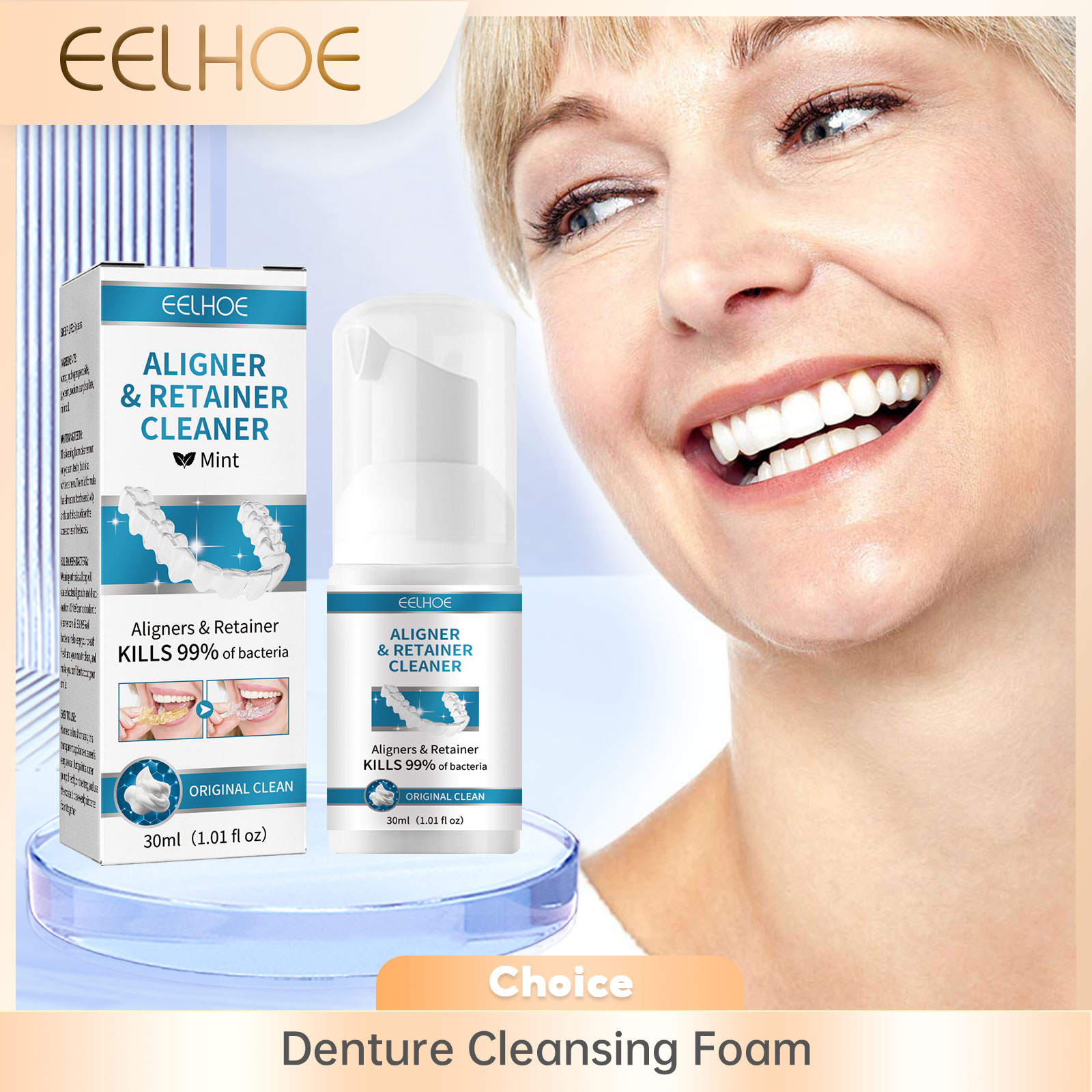 Teeth Whitening Toothpaste - Hizalayıcı Protez Temizleyici Köpük Derin Temizlik
