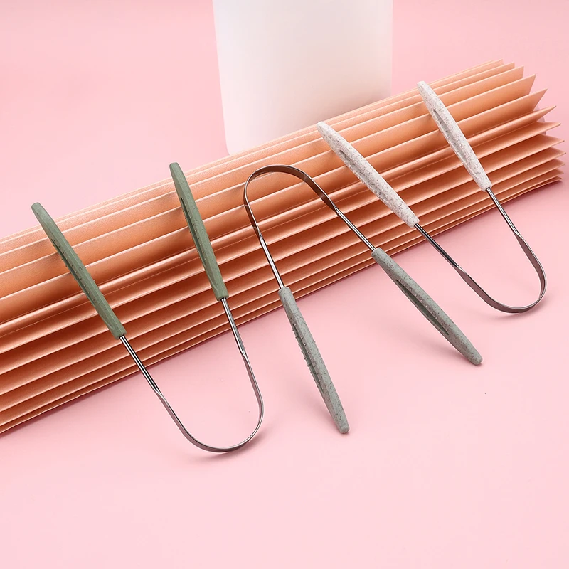 Tongue Scraper Metal - 1 adet paslanmaz çelik dil kazıyıcı,