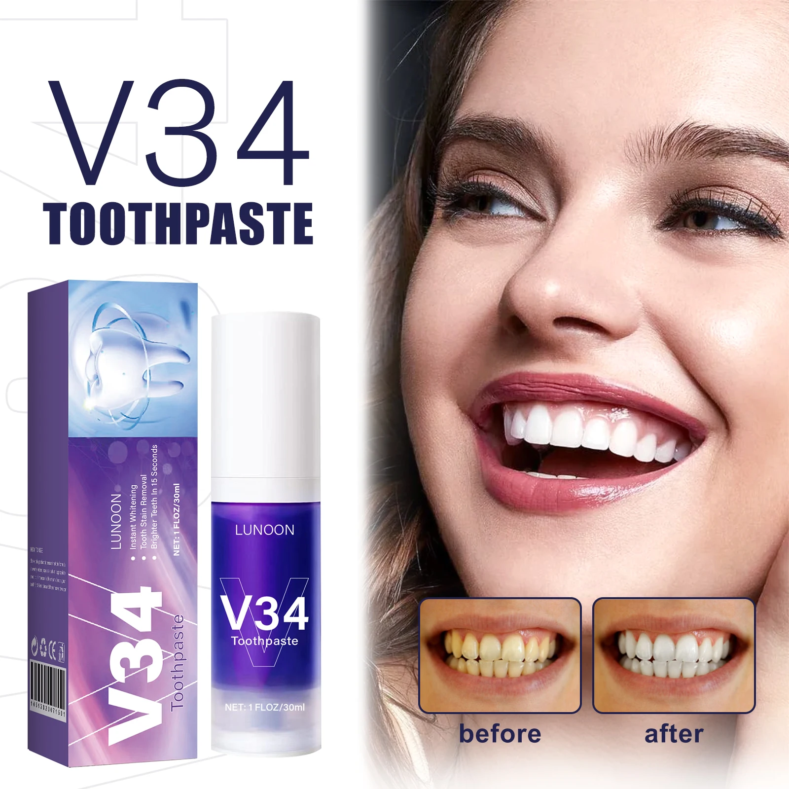 Teeth Whitening Mousse - 50 ml Mousse Diş Macunu Diş