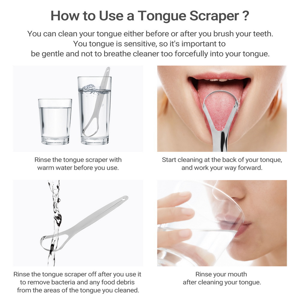 Yetişkinler ve çocuklar için 3 - Tongue Scraper Metal incelemesi ve fiyatı