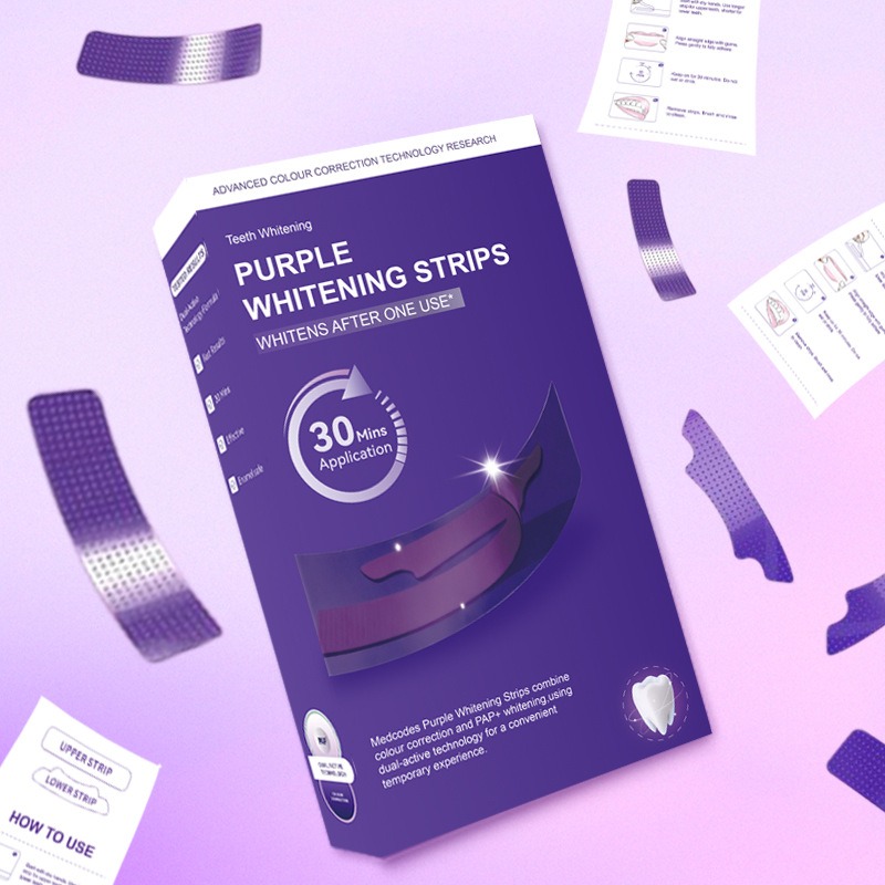 V34 Mor Işıltılı Kuru Diş Beya - Teeth Whitening Strips incelemesi ve fiyatı