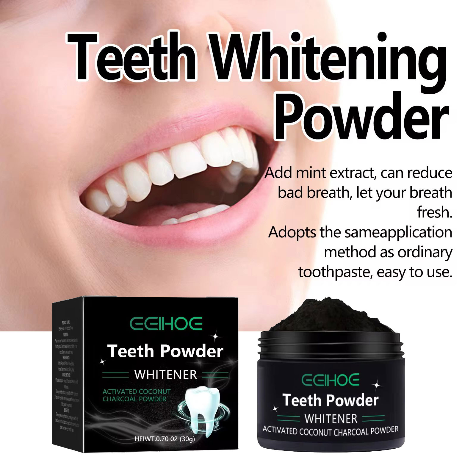 EELHOE Diş Beyazlatma Ürünleri - Teeth Whitening Charcoal Powder incelemesi ve fiyatı