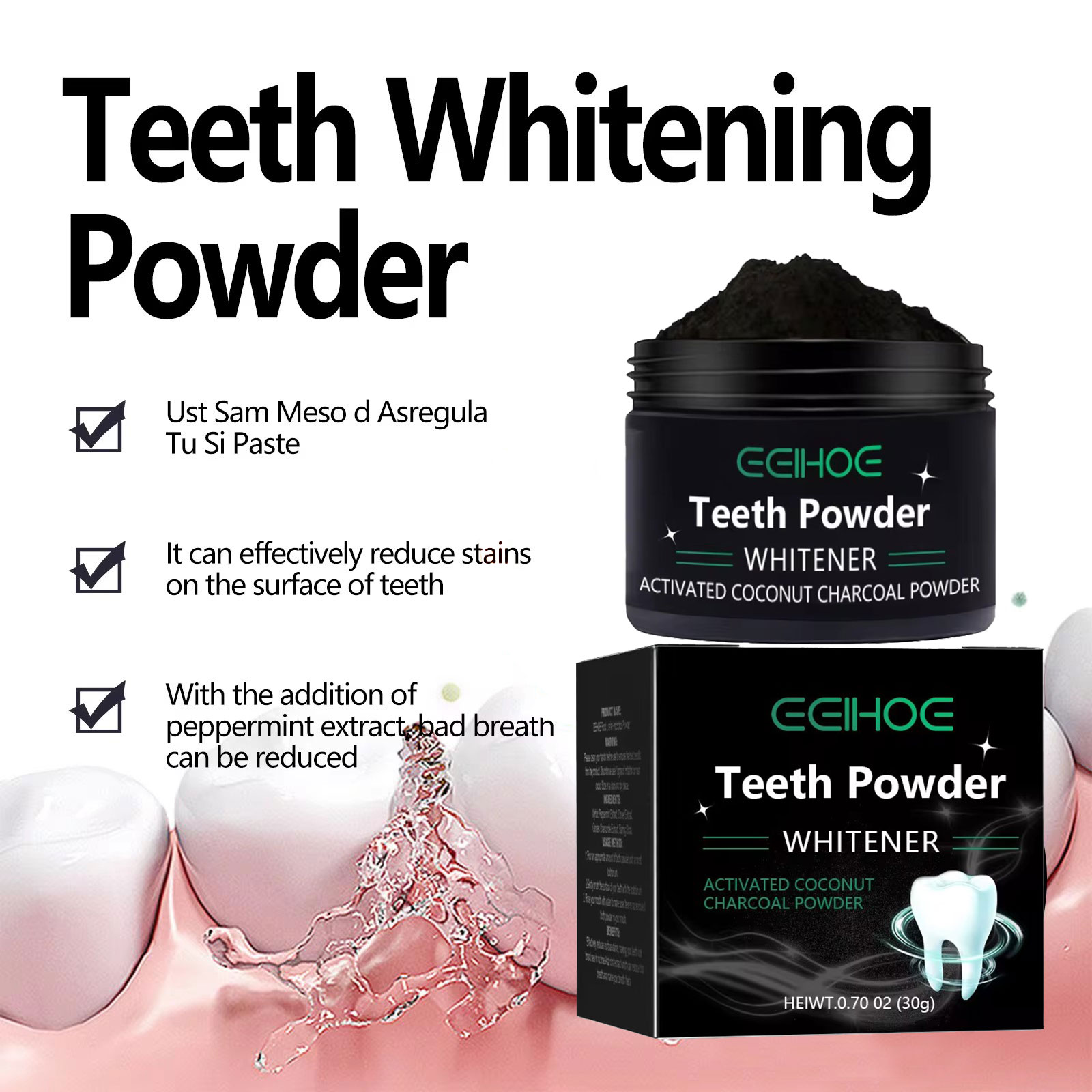 EELHOE Diş Beyazlatma Ürünleri - Teeth Whitening Charcoal Powder incelemesi ve fiyatı