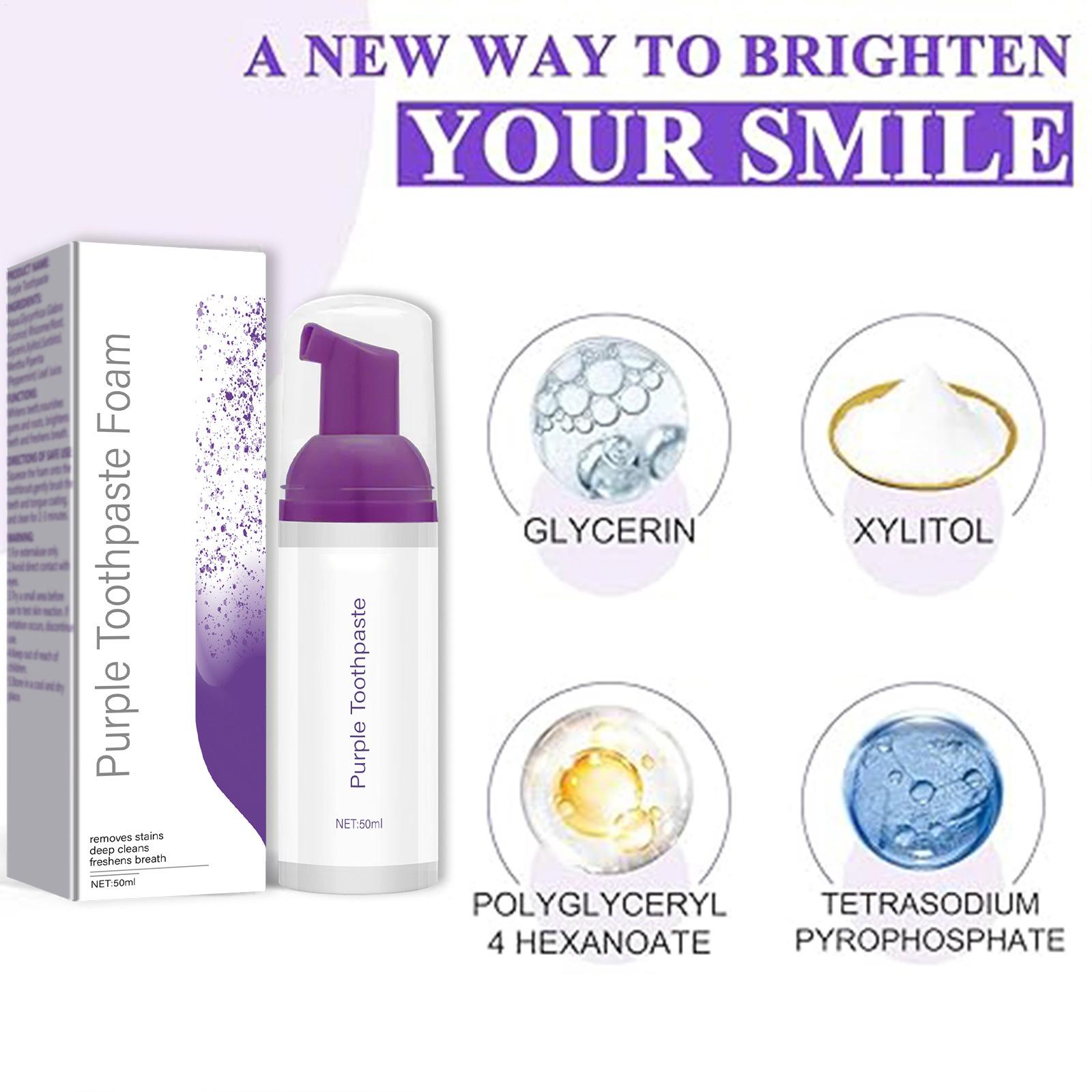 50ml Mor Beyazlatıcı Diş Macun - Teeth Whitening Foam Toothpaste incelemesi ve fiyatı