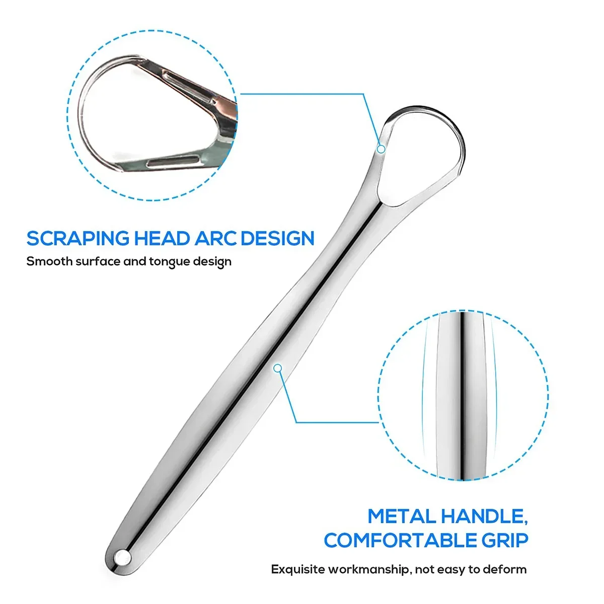 Premium 1 adet/3 adet Metal Di - Tongue Scraper Metal incelemesi ve fiyatı