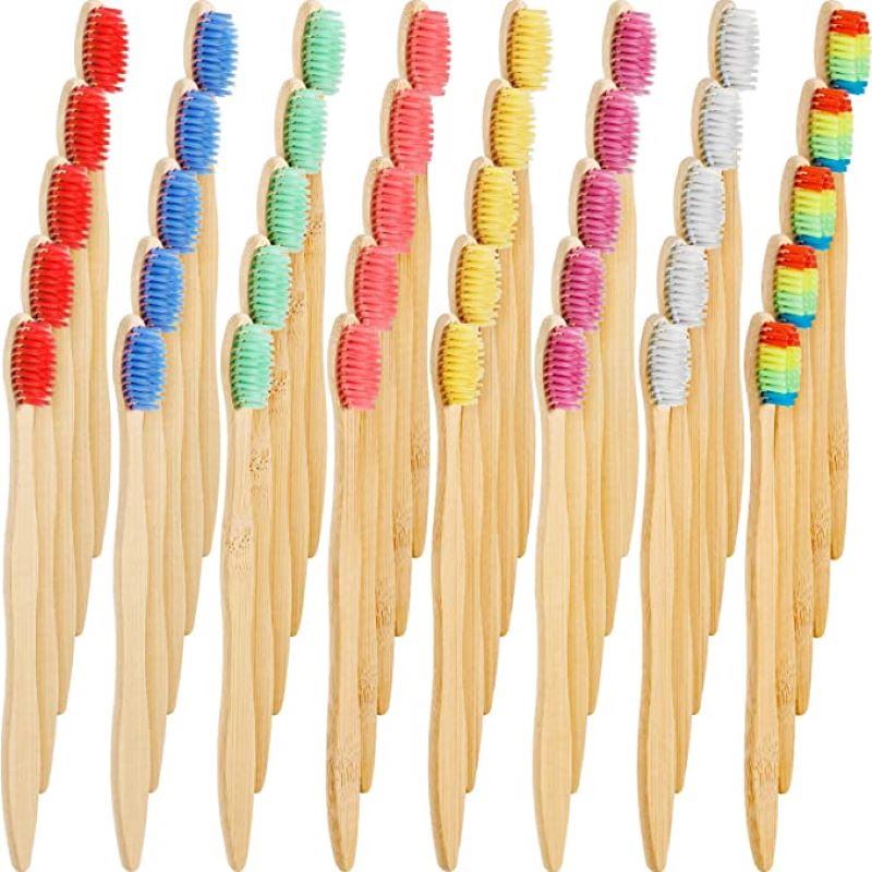 50/100 adet renkli doğal bambu - Teeth Whitening Logo incelemesi ve fiyatı