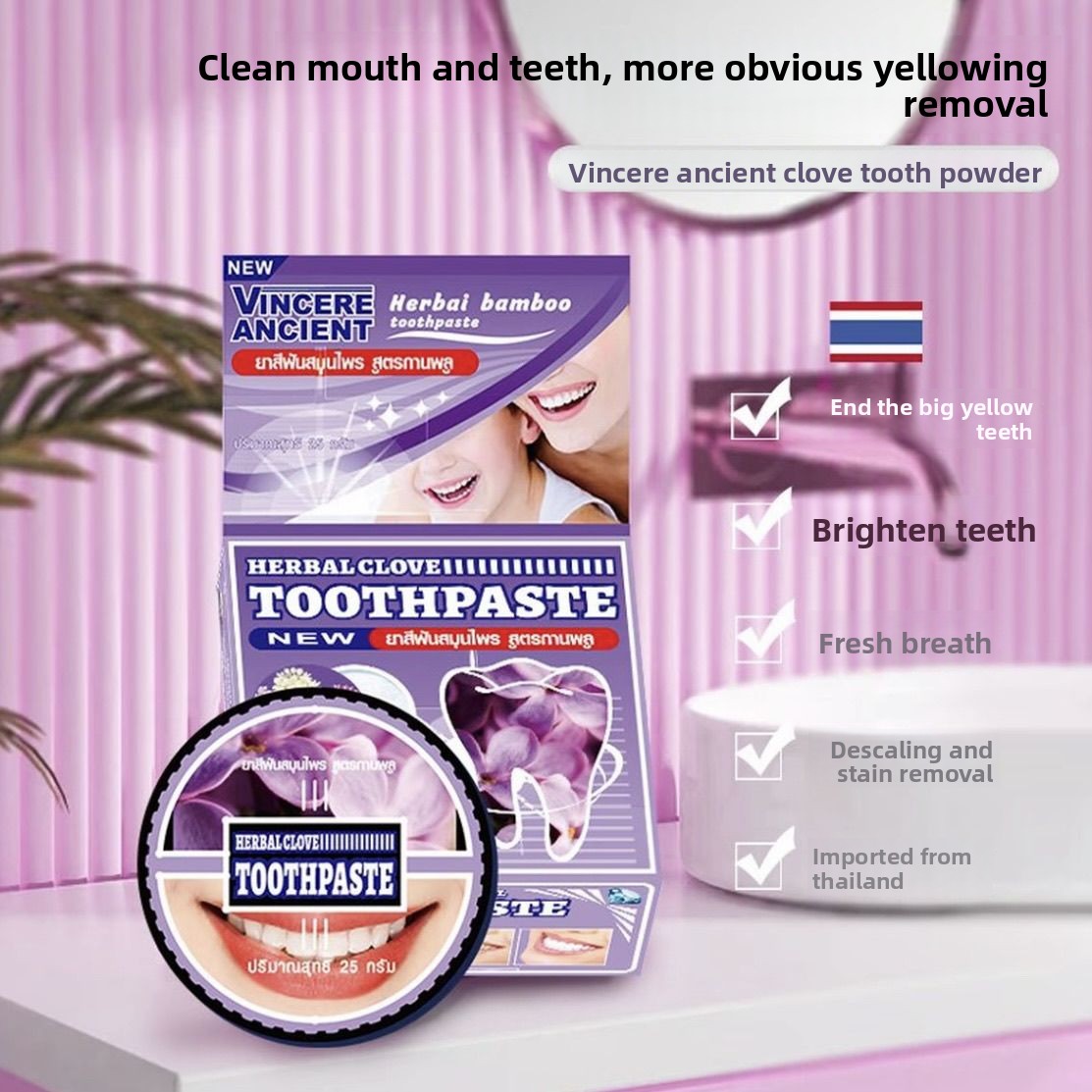 Doğal Tay VINCERE Diş Tozu Hin - Teeth Whitening Charcoal Powder incelemesi ve fiyatı