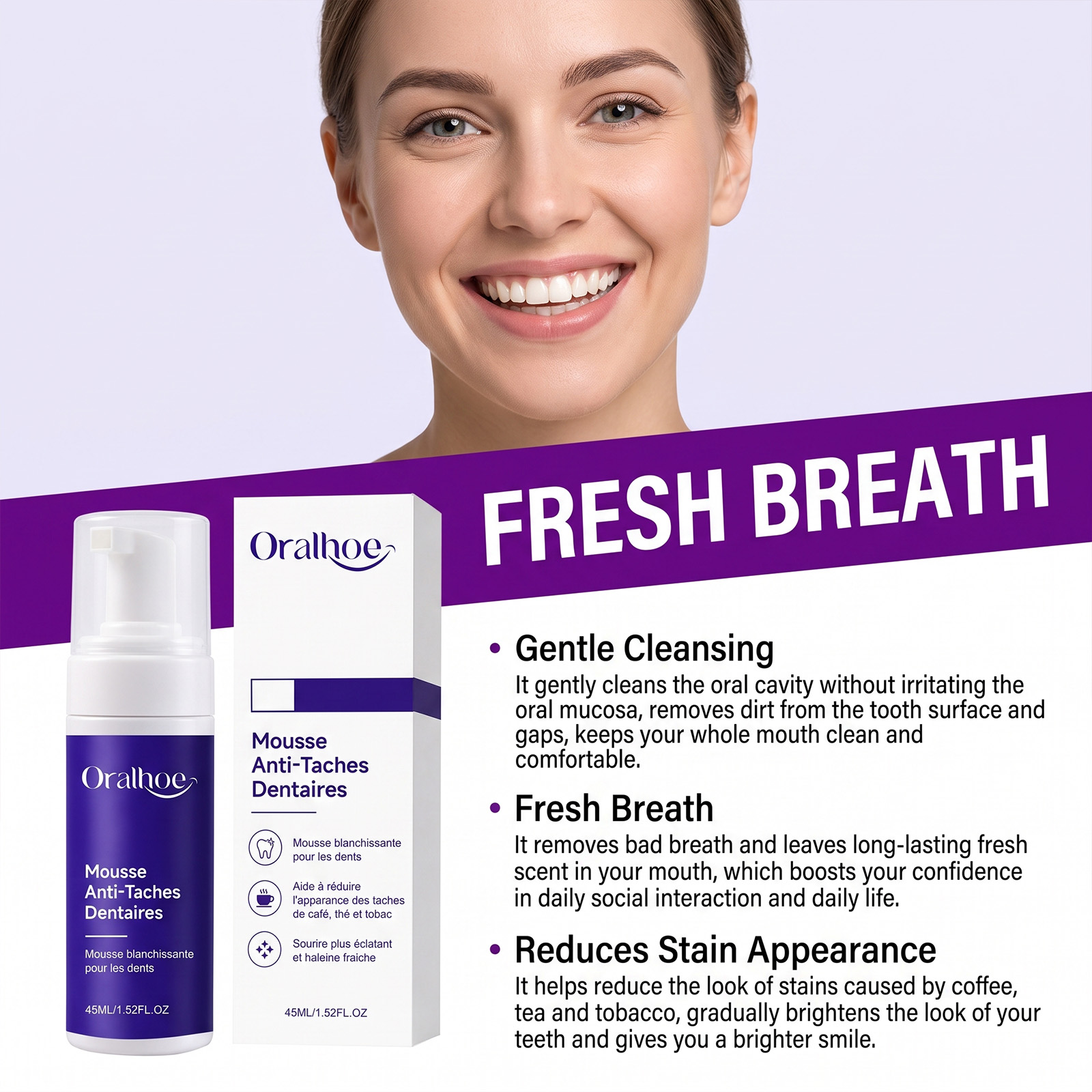 Mor Diş Macunu Köpük Mousse Na - Teeth Whitening Foam Toothpaste incelemesi ve fiyatı